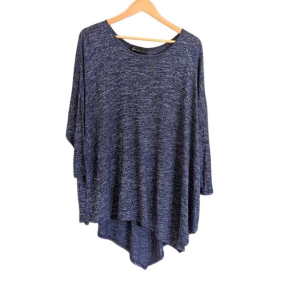 Lane Bryant Blue Asymmetric Tunic Oversized Top Size 18/20 - Picture 1 of 5
